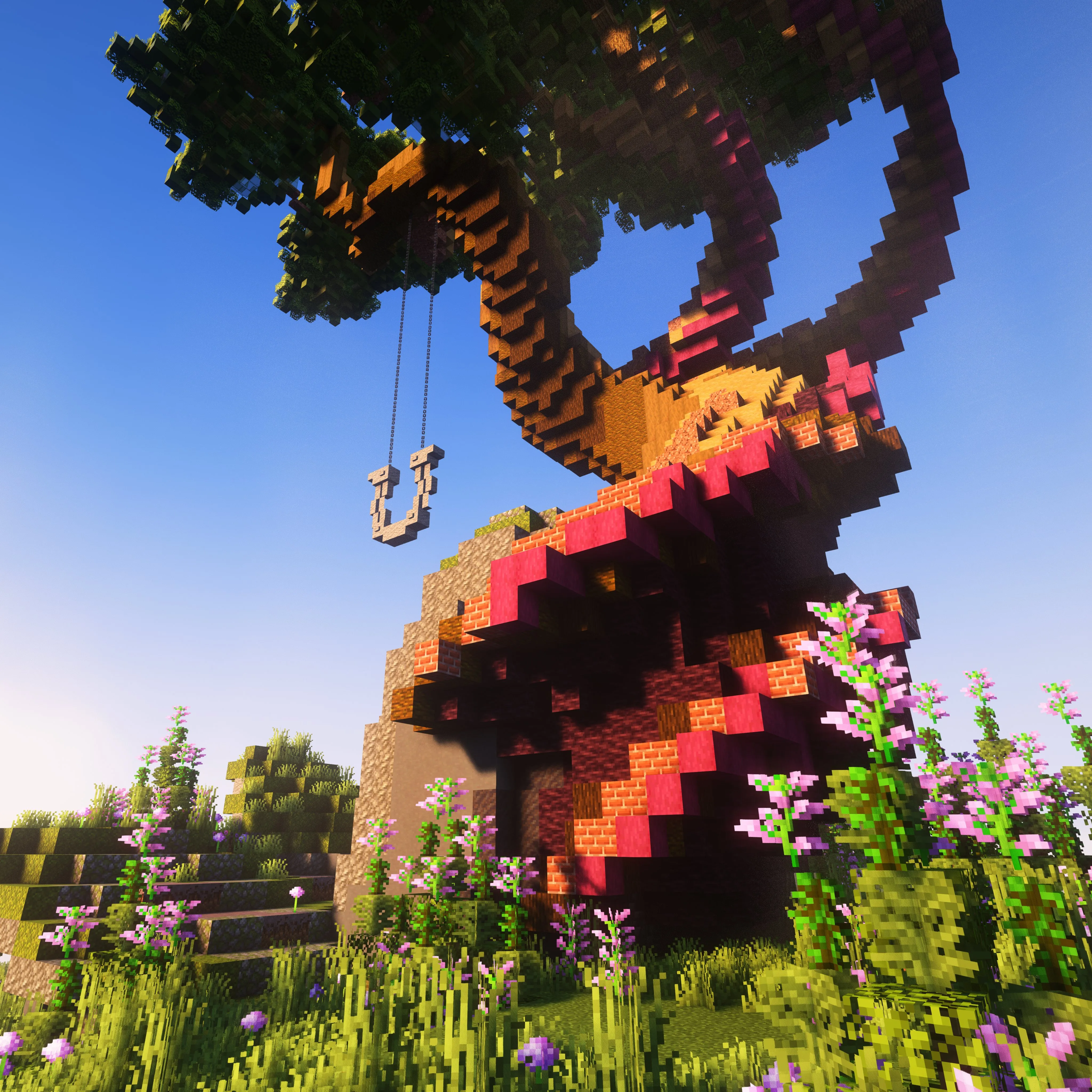Arbre organique minecraft — build team SANDBOX