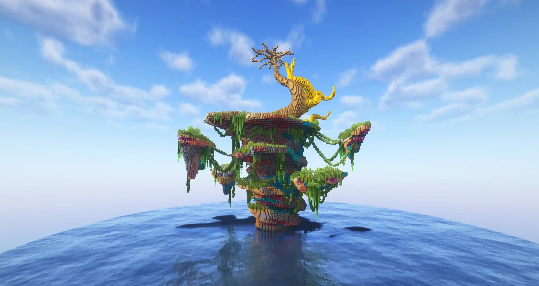 Île flottante terraforming minecraft — SANDBOX