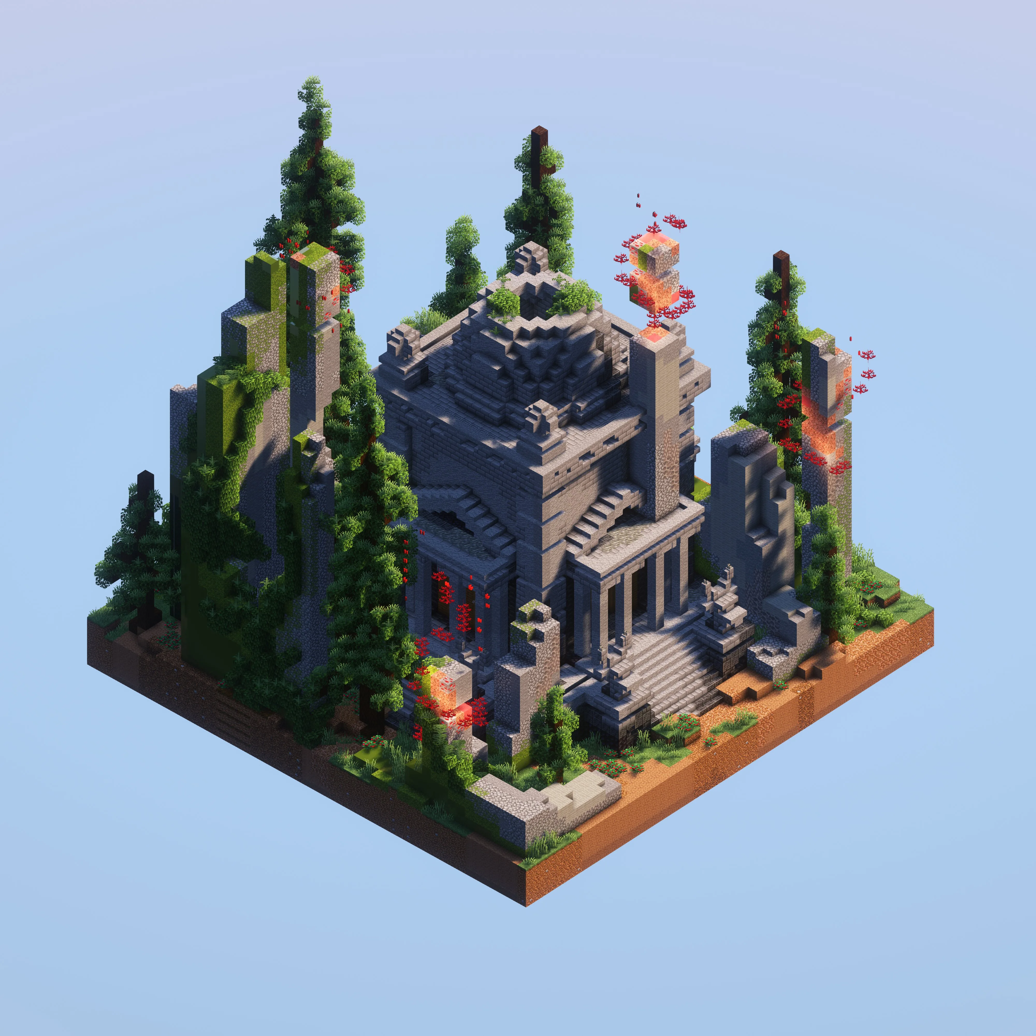 Temple du minotaure — construction minecraft SANDBOX